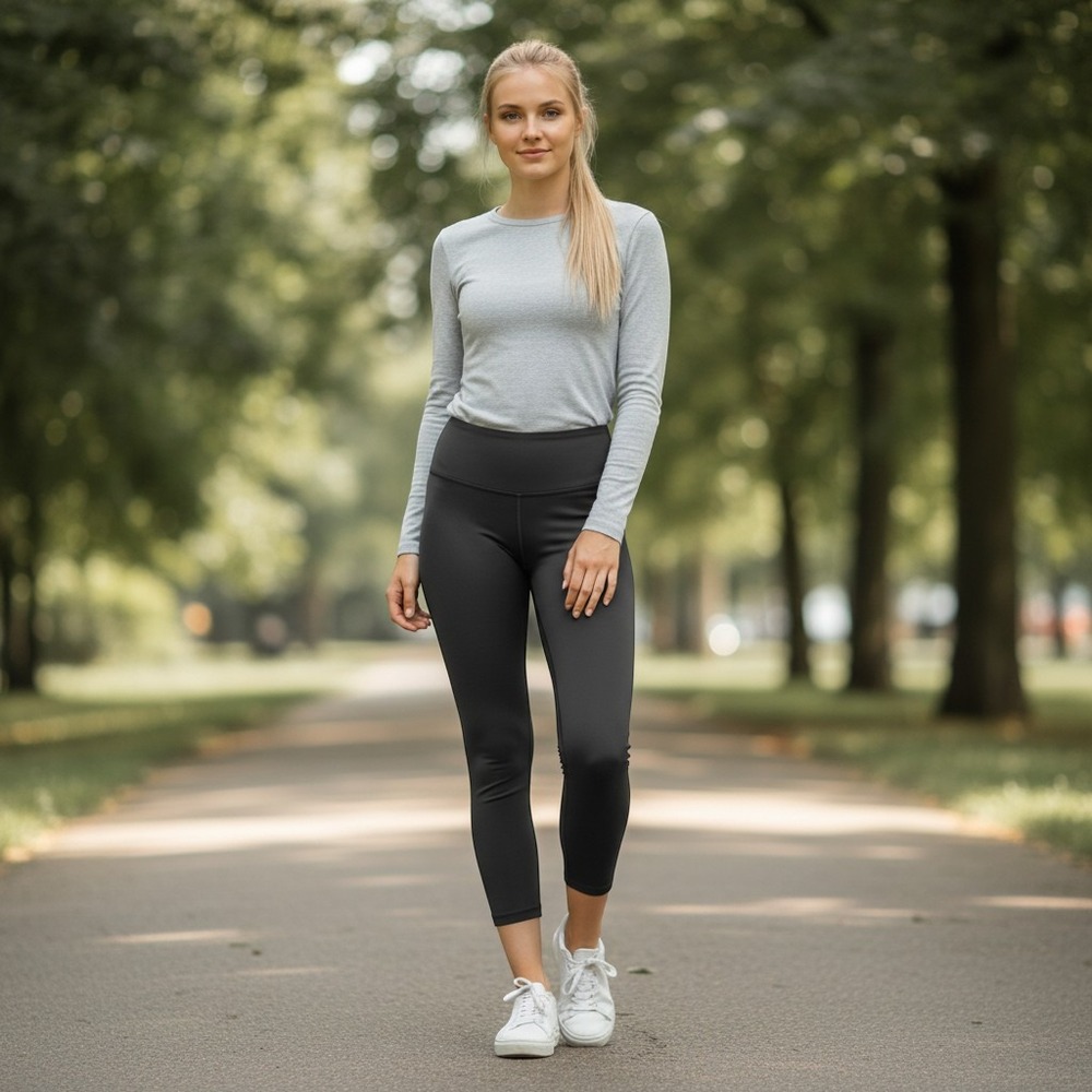 Lululemon Womens Black High Rise Cropped Leggings Size 2 Yoga Gym Activewear